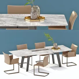 Draenert nobile swing chair fontana table